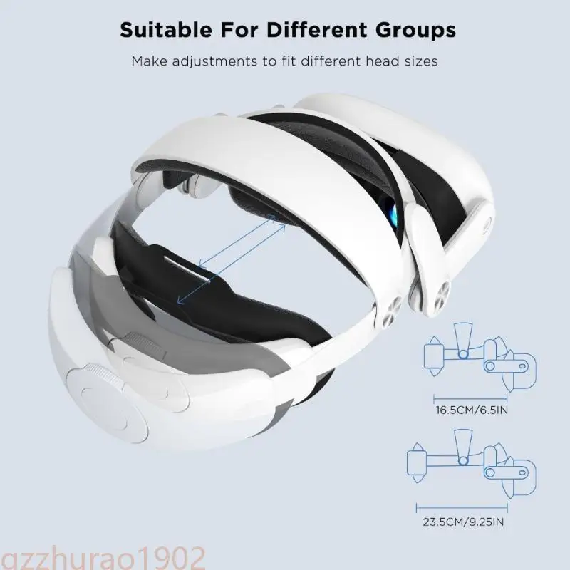 

97QB Glasses Head Strap Soft Cushion Adjustable For 3S Headband PU+Foam Padding