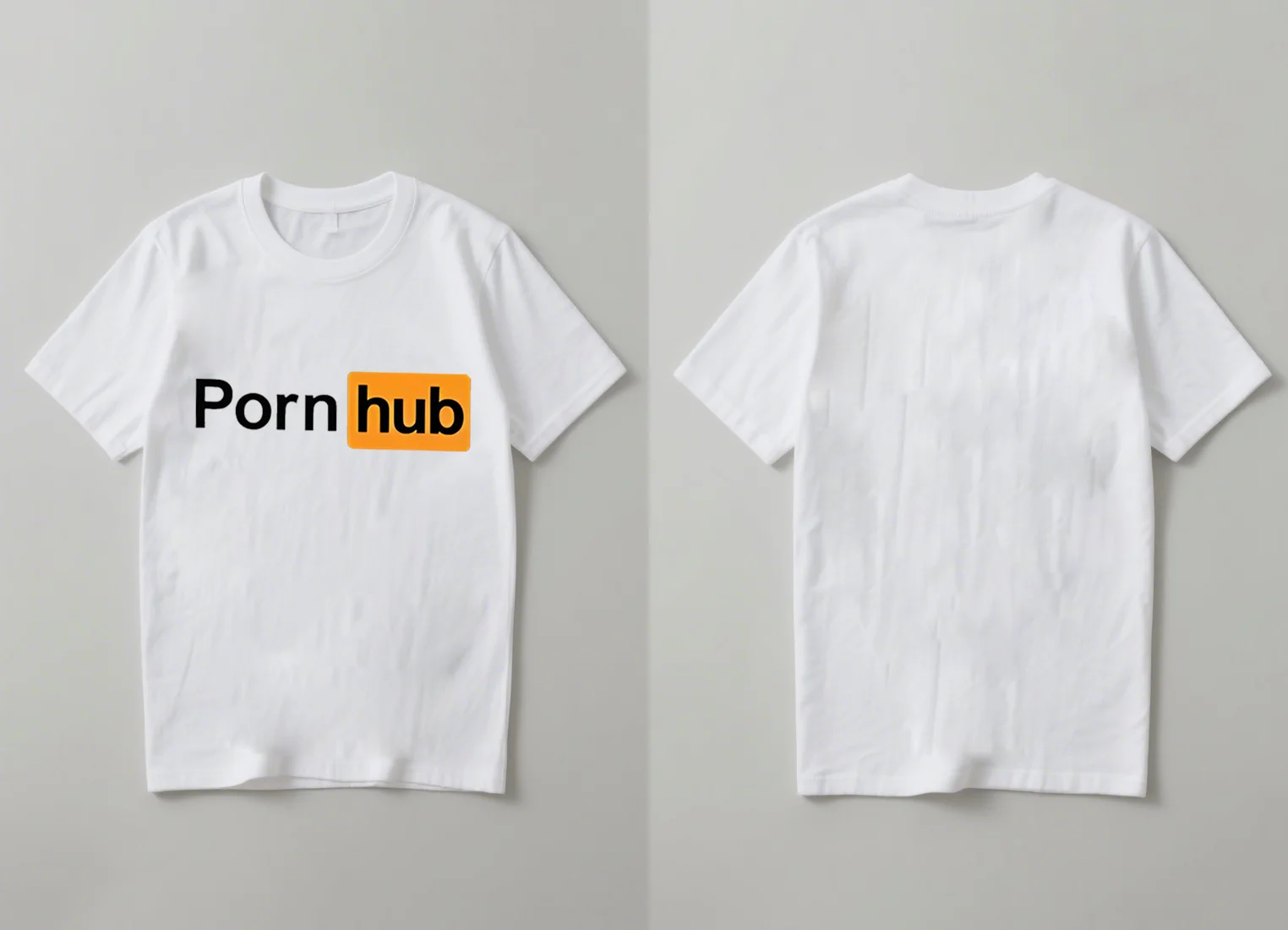Pornhub قميص مطبوع 2025 جديد القطن الأبيض المحملة R شعار تصميم الشارع الشهير للجنسين عادية كم قصير أفضل الرجال النساء الموضة الحضرية #2