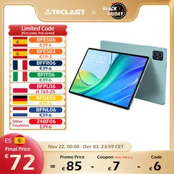 2023 Teclast P26T, Android 13, Allwinner A523, 8 core, 4GB RAM(+ 4GB RAM expansion), 128GB ROM (support TF 1TB), 10,1 inch, 2MP & 5MP camera, 6000mAh, Type C, BT 5.2, G57 GPU