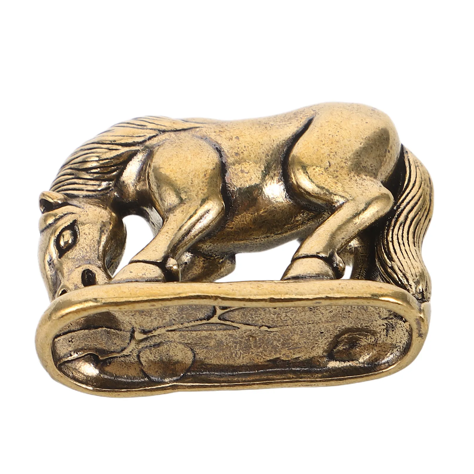 Mini Brass Horse Sculpture 2026 Chinese New Year Fengshui Zodiac Animal Decor Desktop Car Dashboard Horse Statue