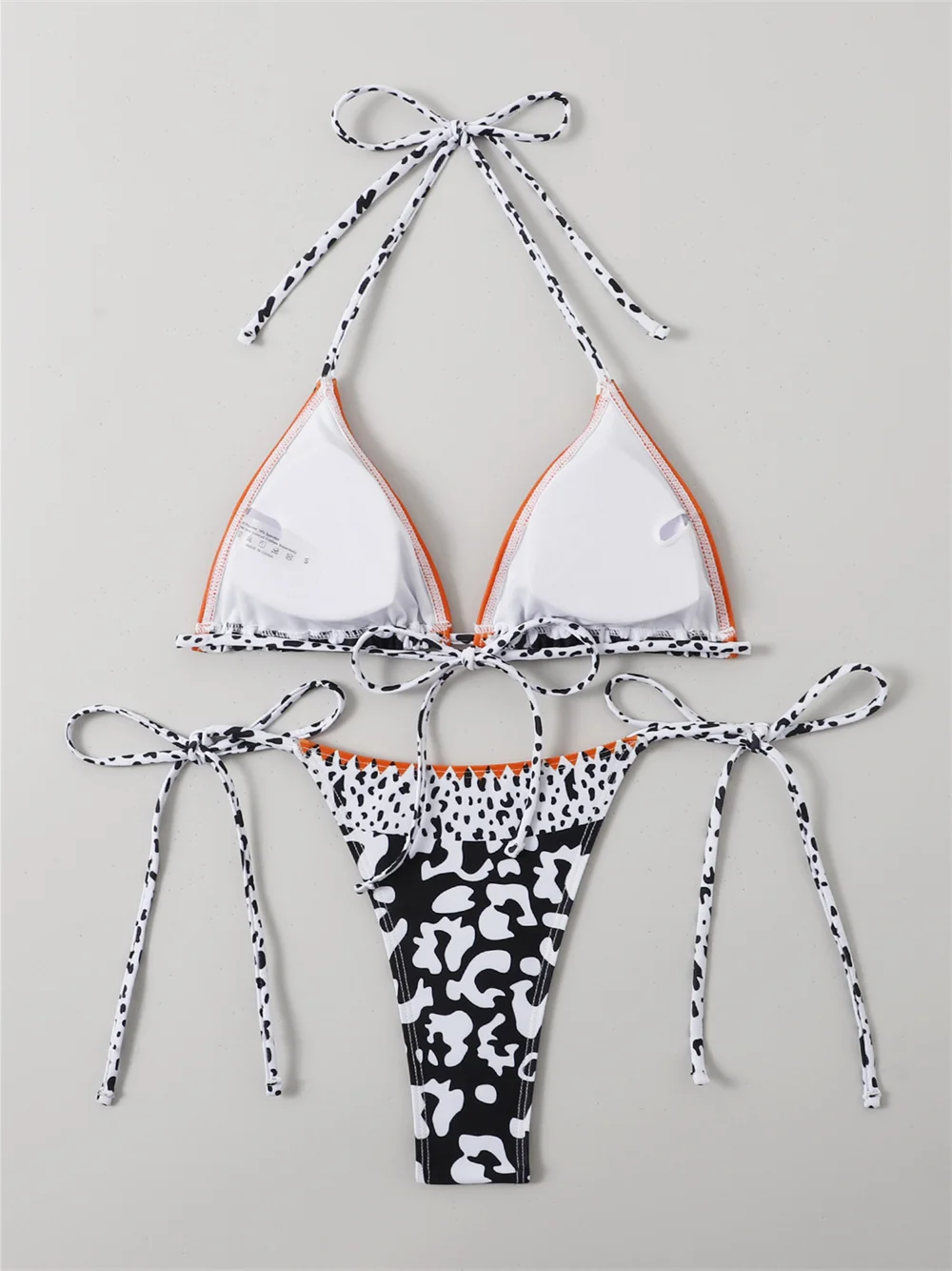 Leopard Bikini ekstremalne stroje kąpielowe bez pleców Micro String Tangas Push Up strój kąpielowy kobiety Y2K kostiumy kąpielowe plażowe Mayo Tangas Biquinis