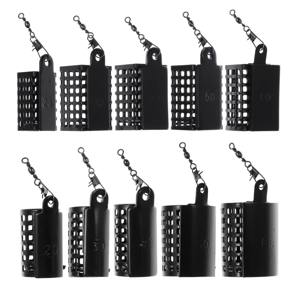 5Pcs Runde Platz Angeln Feeder Käfig Edelstahl Fishings Locken Käfig 20g-60g Tragbare Falle köder Korb Angelgerät – Detail 3