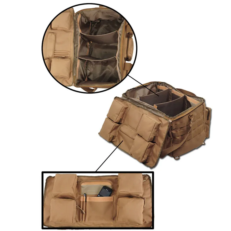 Imagem -05 - Mochila Tática Militar para Homens Mochila Molle Bolsa de Ombro Caça Viagem Caminhada Acampamento Bagagem ao ar Livre Esportes 55l