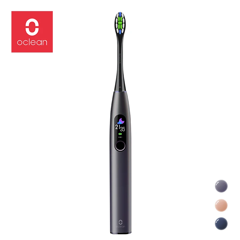 Oclean X Pro Pintar Sekali Sonic Alat Kelistrikan Sikat Gigi Set Pakaian IPX7 Ultrasound Pemutih Pembersih Sikat Gigi Isi Ulang Otomatis Otomatis Ultrasonik Magnetik Sikat Gigi