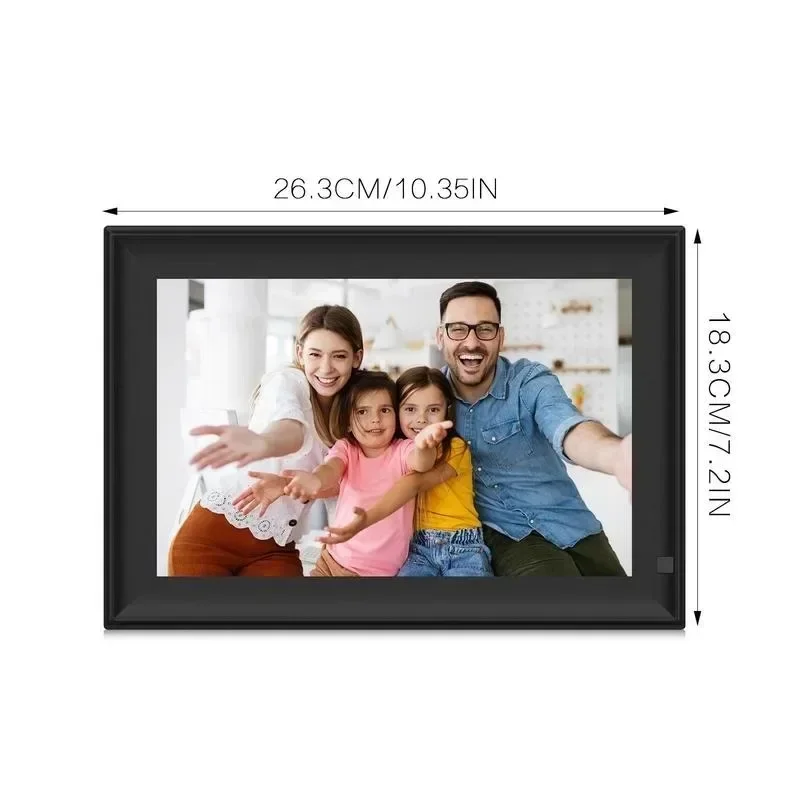 10.1-Inch WiFi Digital Picture Frame with Touch Screen, 32GB Storage, USB/SD Card Wall Mountable Aut