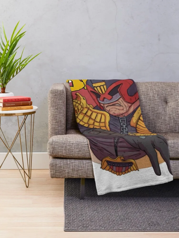 judge dredd Throw Blanket Camping anime Fluffy Softs Blankets