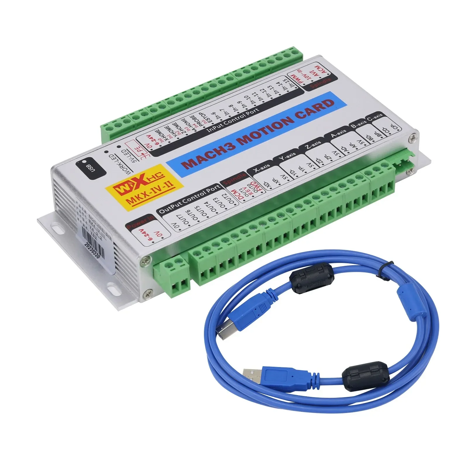 MK4-IV Mach3 بطاقة الحركة 4-sAxis USB وحدة تحكم الحركة 2MHz CNC لوحة القطع للنافذة 7 & 10