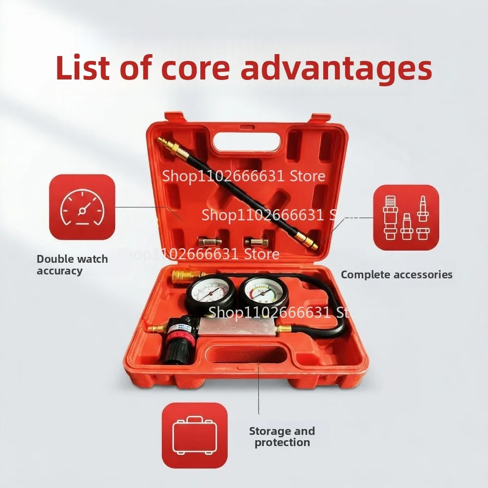 TU-21 Cylinder Leak Tester, Engine Oil Testing Equipment Compression Tester Automotive Maintenance Tool