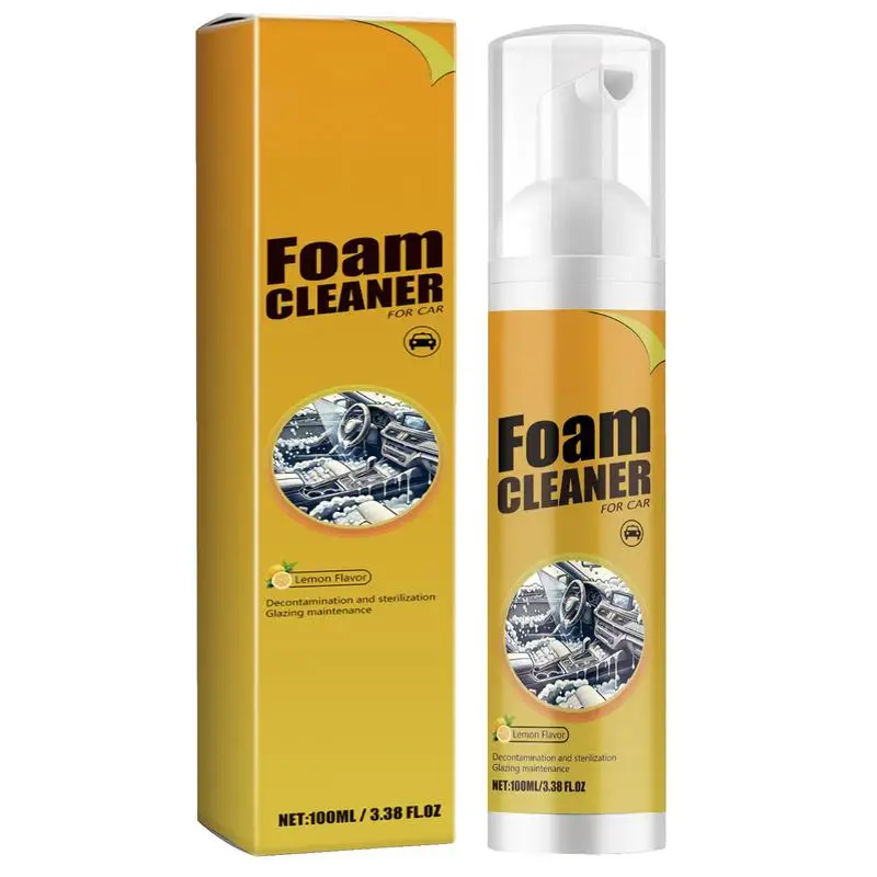 

Auto Foam Cleaner Stain Remover Car Cleaning Foam Spray Long-Lasting Automotive Interior Cleaner For Rubber Metal Fabric