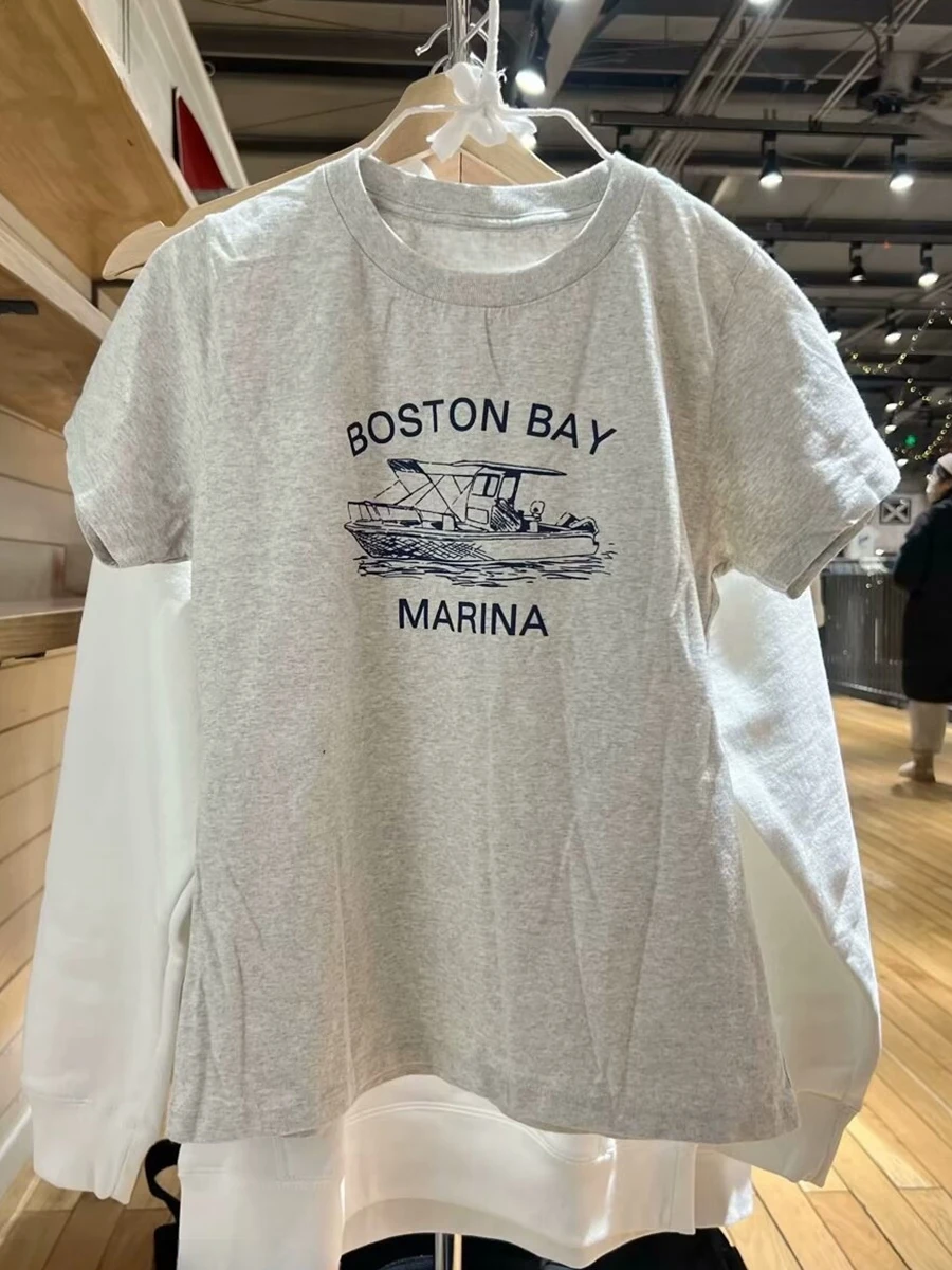 موضة إلكتروني طباعة القطن قصير الأكمام تيز المرأة الصيف رمادي ملابس الشارع الشهير بلوزات مستديرة العنق الملابس خمر شيك Y2K تي شيرت #1