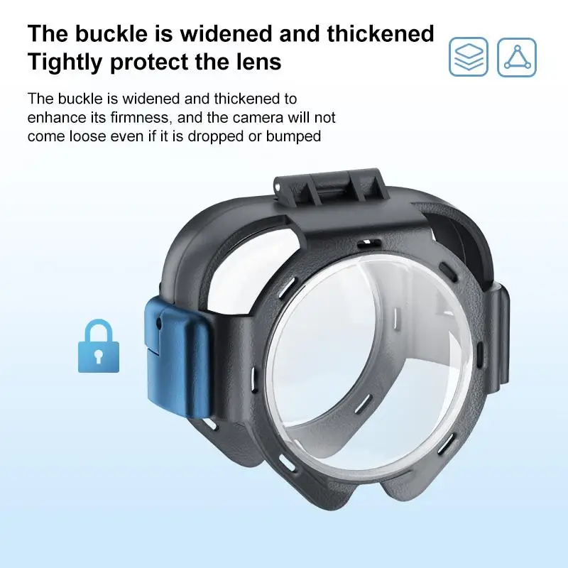 PULUZ Snap-on Lens Guard For Insta360 X5 Camera Optical Tempered Glass Lens Guard Protective Cover