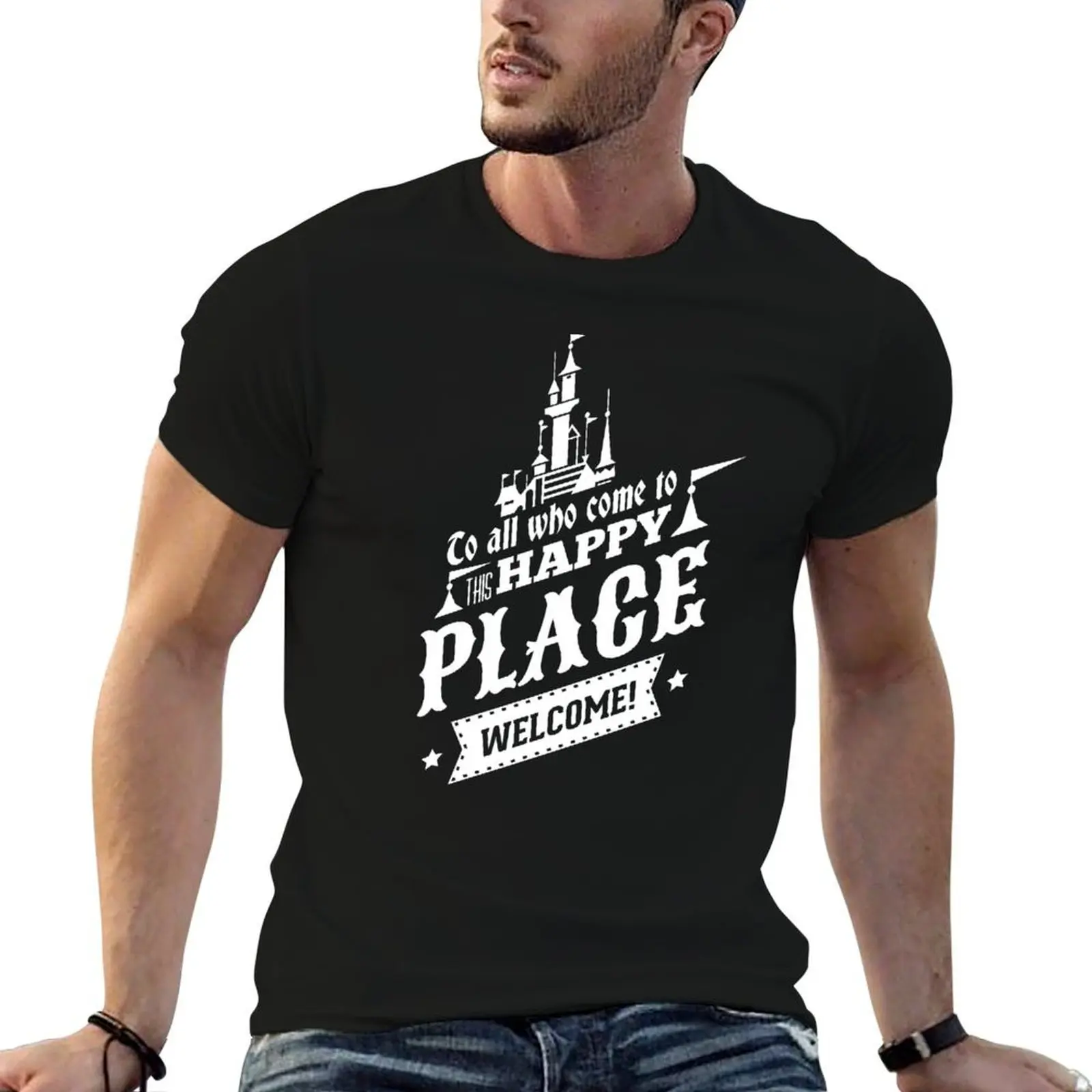 

Magic Kingdom - Walt's Happy Place T-Shirt t shirts for man graphic funny t shirts for man cotton t shirt personalised T-shirt