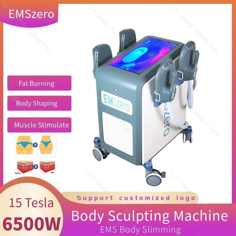 EMSzero 15 Tesla 6500 W Body Sculpt Afvallen EMS RF Spier Stimuleren lichaam Afslanken Beeldhouwen Vetreductie Machine Hiemt