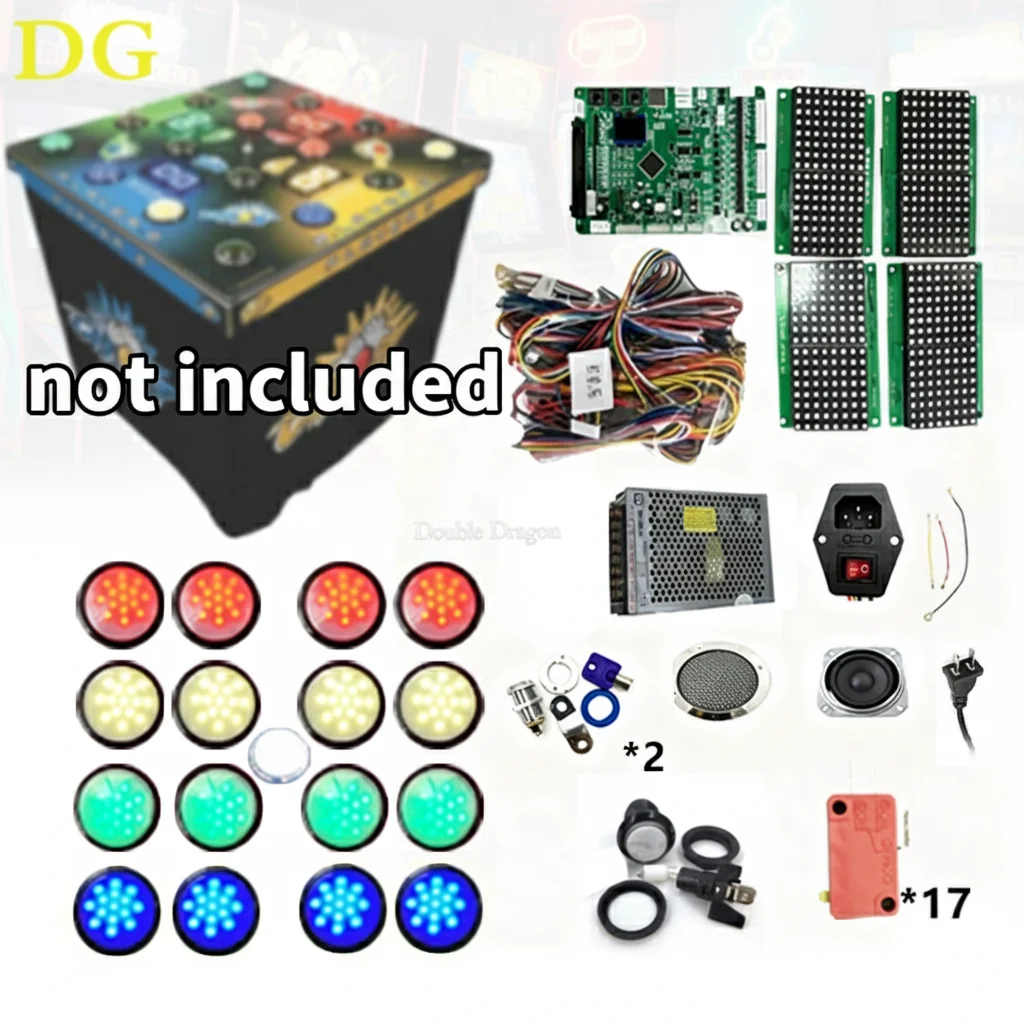 

Комплект в сборе Chaos Strike-a-Light Carnival Arcade Game — игровой набор с кнопкой реакции для 4 игроков со светодиодным матричным экраном