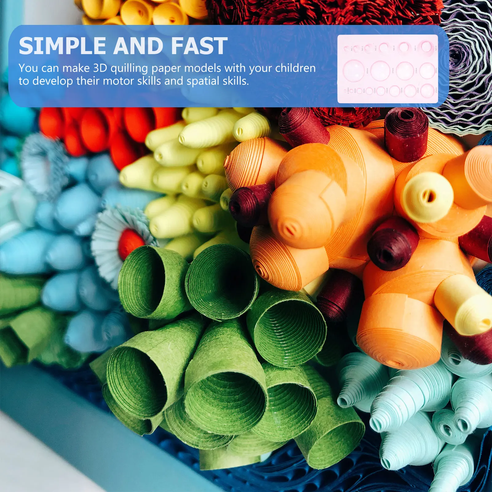 

2pcs Half Ball Quilling Tool Premium Plastic Paper Quilling Mold For 3D Flower Pot Craft Diy Art Project Stereoscopic Rolling