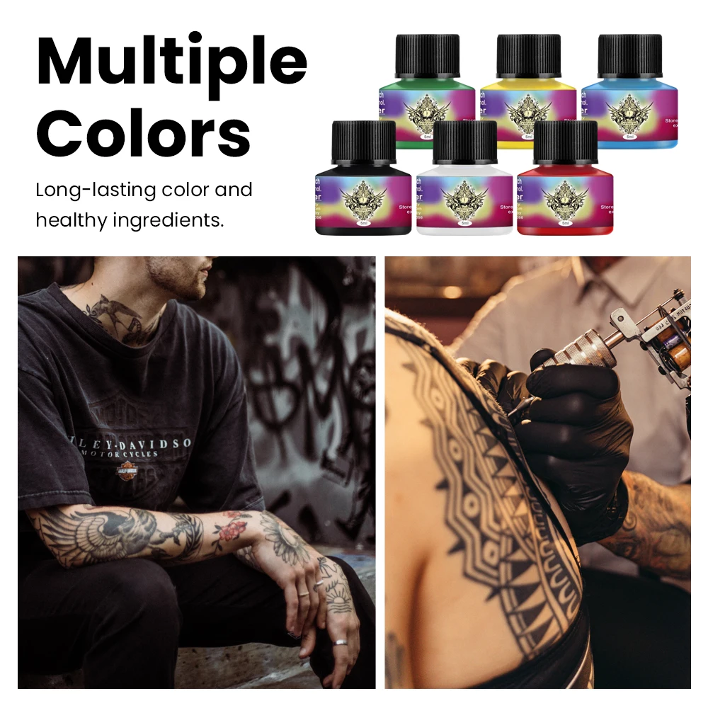 PHOENIXY-Tinta de Tatuagem Permanente, Body Art Pigment Set, Suprimentos de Beleza e Maquiagem, Suprimentos Profissionais, 5ml, 4 Pcs, 6 Pcs, 10 Pcs, 20Pcs por Conjunto