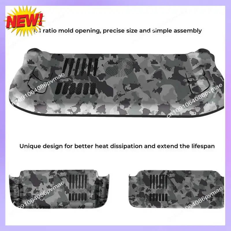 T24C Replacement Back Shell Case For Steam Deck Anti Slip Transparent Back Plate DIY Bracket For Steam Deck Accessories-A