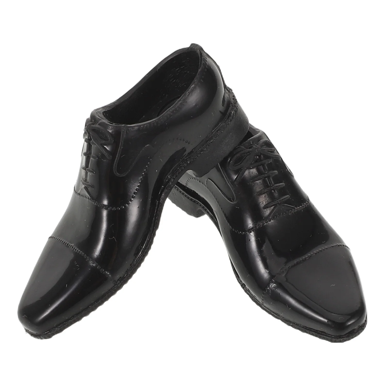 1 Para Czarnych Plastikowych Butów dla Figurki Akcji 12 Cali, Skala 1/6, Obuwie dla Męskiego Żołnierza, Miniaturowe Akcesoria do Figurek, Akcesoria do Zabawek