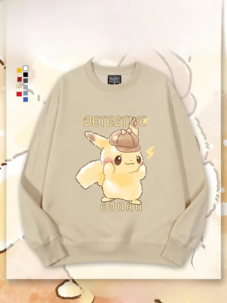 

Collaborative Detective Conan Fce Lined Kids Hoodie Couple's Clothing Outerwear Cotton Polyester round Ne Print