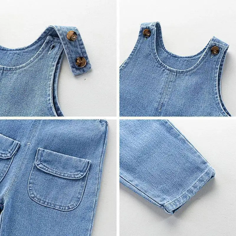 IENENS Baby Clothes Overalls Jeans Classic Girl Boy Dungarees Spring Toddler Pants 0-5 Years Kids Casual Trousers Child Clothing