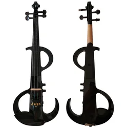 free ship black anti S electronic violin 4/4 sparkle Beginners Stringed Instrument professional Electric violin with box bow