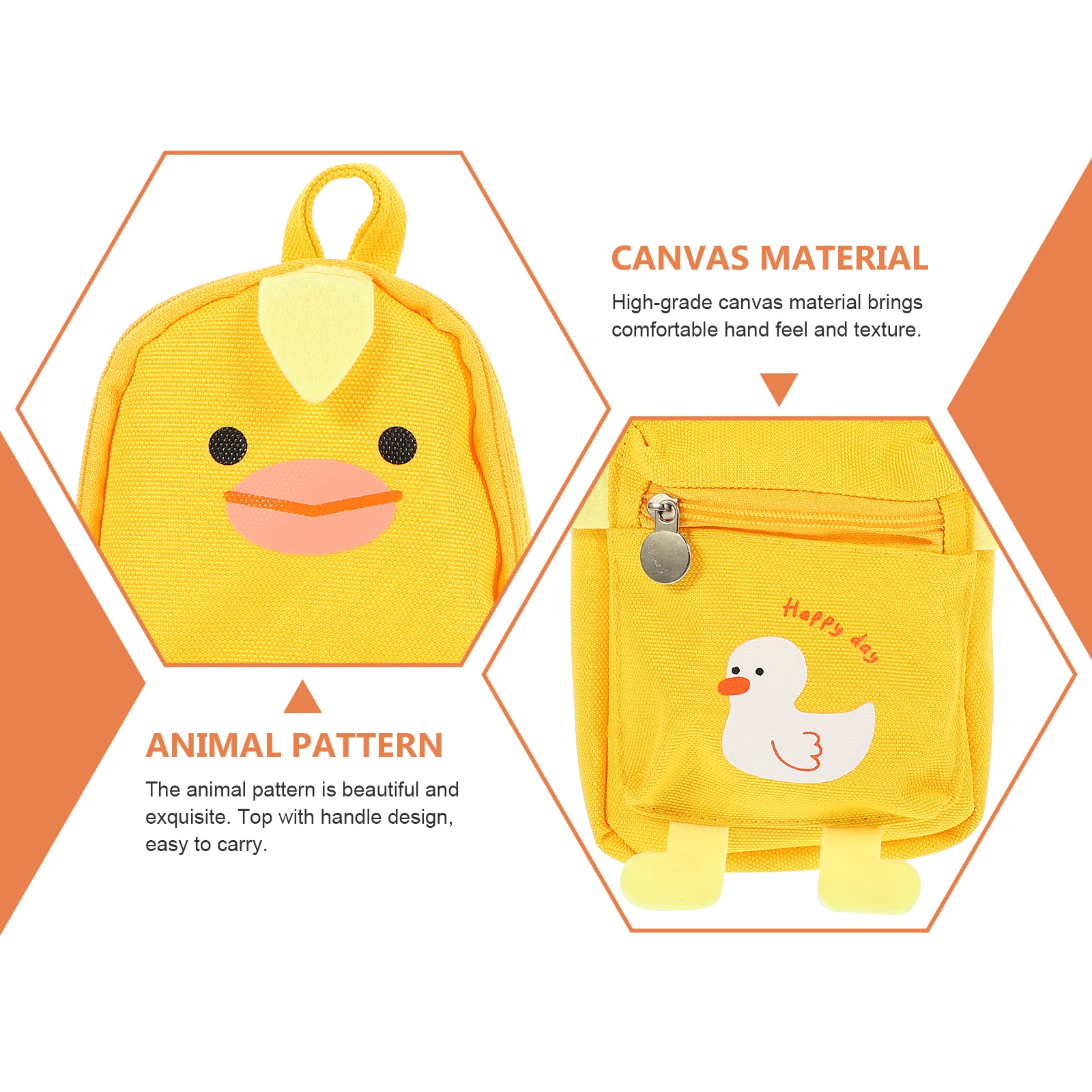 

Large Capacity Canvas Bag Stationery Box Wear Resistant Storage Accessories For Students Kids Zipper Portable Multi Function