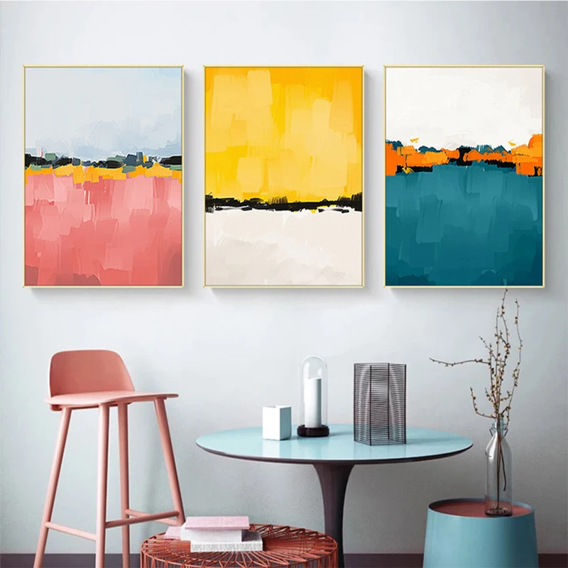 Frameless canvas paintings,Luxurious Color Abstract Art Modern Simple Decorative Painting Poster and Print Canvas Printing Livin