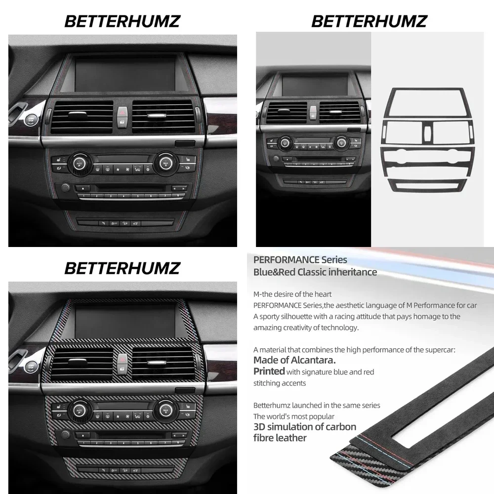 

Декоративная накладка на центральную консоль и панель CD-плеера для BMW X5 E70 X6 E71, аксессуары для тюнинга салона автомобиля