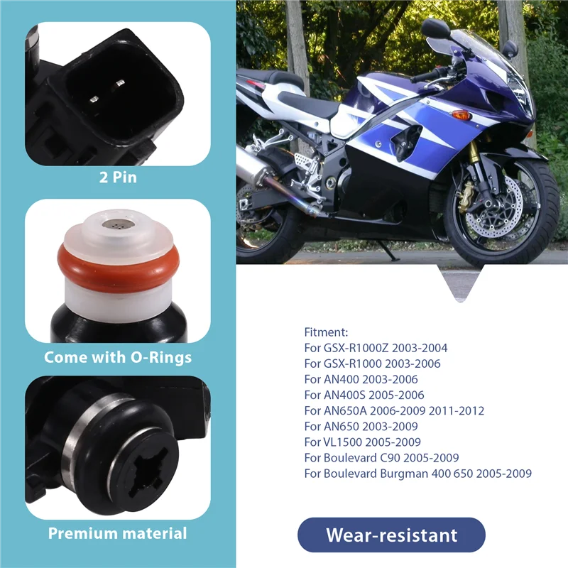 

Мотоцикл для Suzuki GSXR1000 Z AN400 650 1500 топливные форсунки 4 шт.-15710-10G00 1571010G00