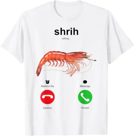 Shrih Calling Smoking Shrimp Lustiges Meeresfrüchte-Meme-T-Shirt Y2k Meeresfrüchte-Liebhaber, Krebstier-Fans Persönlichkeits-Sarkasmus-Sprücher-T-Shirt – Detail 21