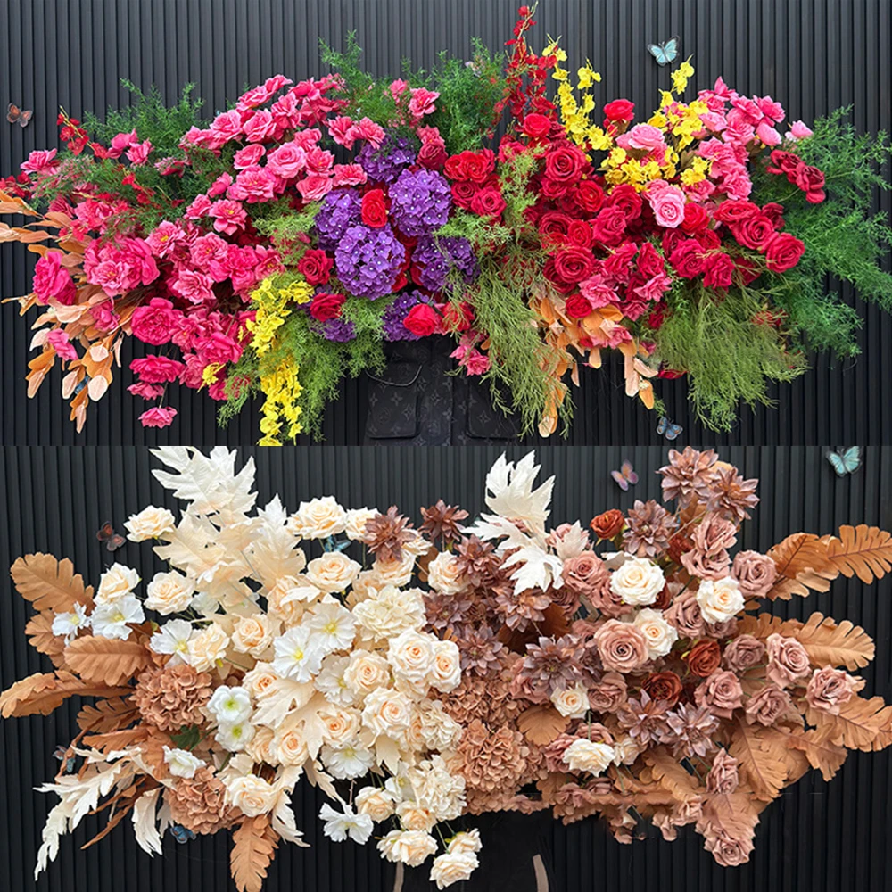 

Роза Искусственные Цветы Большой Повесной Цветочный Ряд Свадебные Украшения Веселый Знак Декор Длинный Цветочный Бегун Цветочный Фон Реквизит