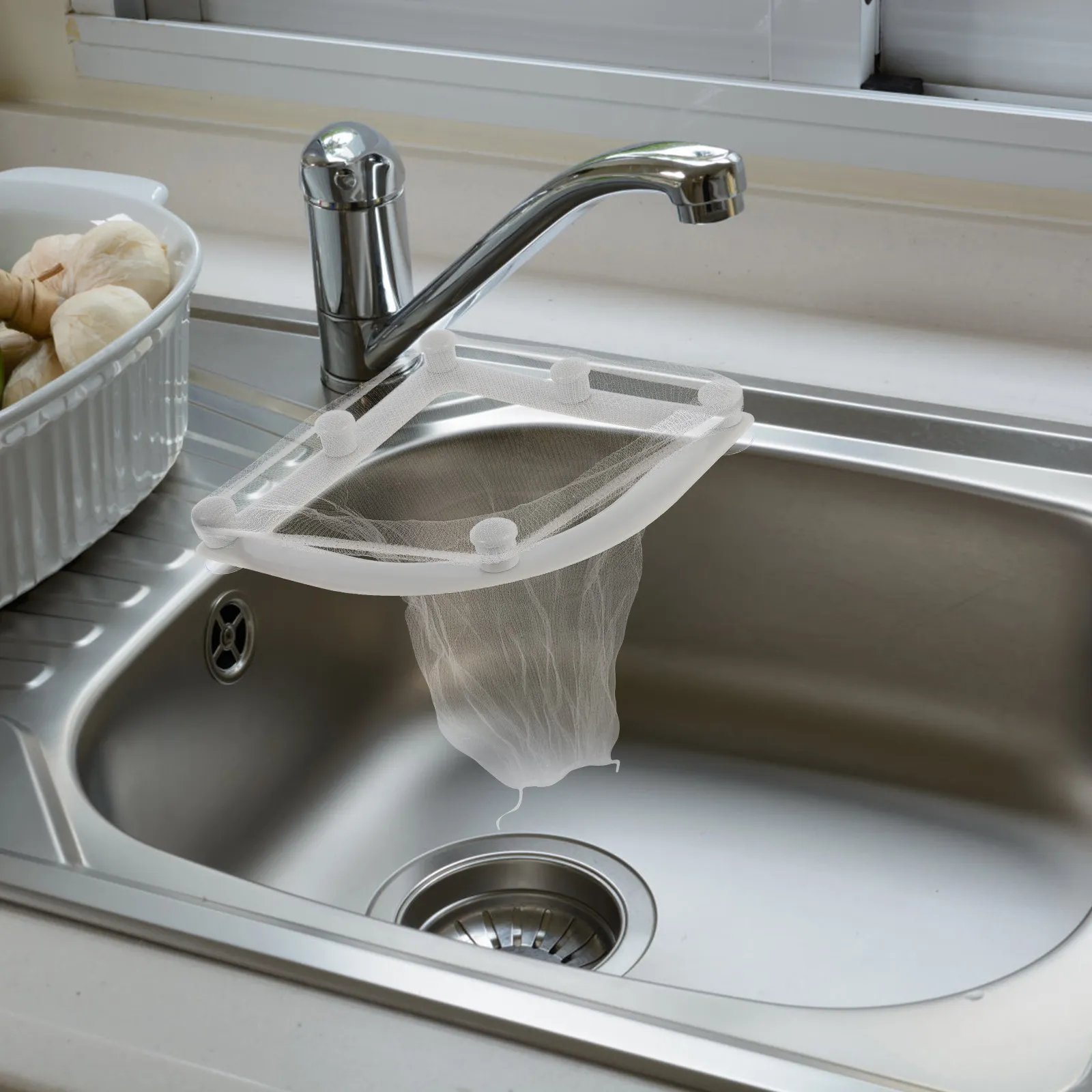 

Набор из 1 сетчатого фильтра-сетки для раковины, легкий, одноразовый, для кухонной мойки, для слива воды, для фильтрации пищевых отходов, простой в использовании и очистке