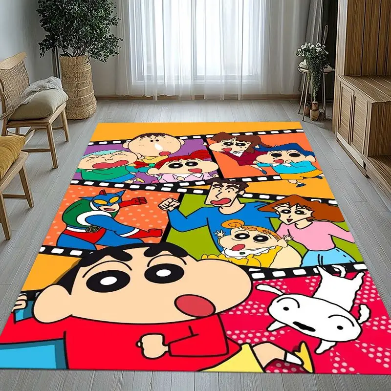 Funny C-Crayon Shin-chans Cartoon Soft Non-Slip Large Area Rug for Living Room,Bedroom Playroom Carpet Mat for Sofa,Home Decor