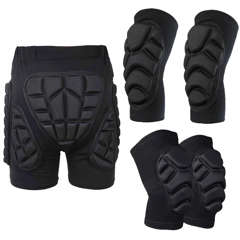 Bicicleta esporte shorts ciclismo shorts acolchoados para homens proteção de impacto protetor de esqui patinação protetora quadril macio cotovelo joelho acolchoado