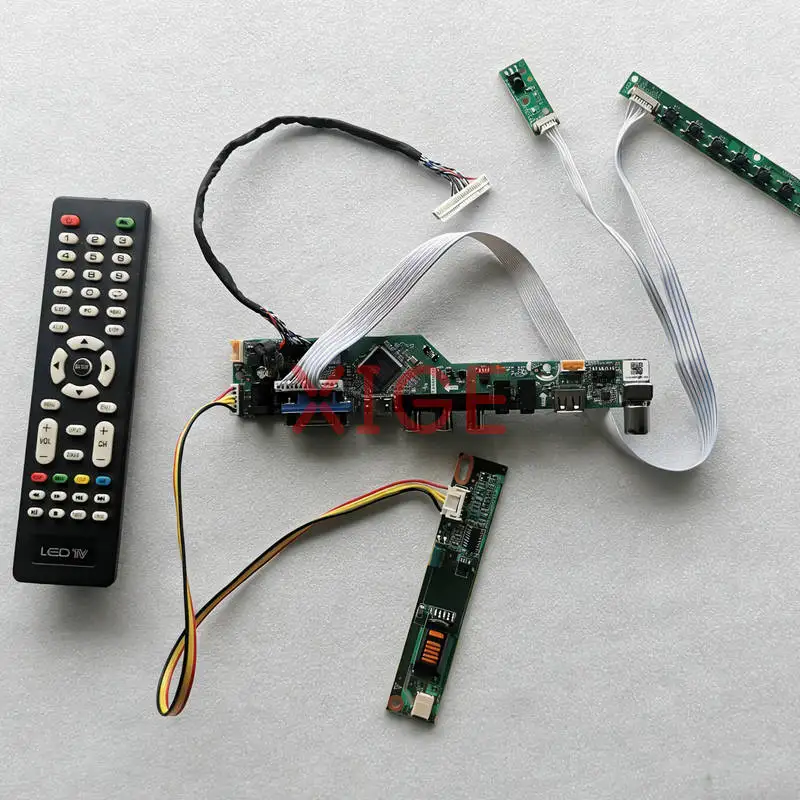 

Для LTN154P3 LTN154MT02 LTN154P1 LTN154P2 матричный контроллер плата DIY Kit LVDS 30-контактный 1-CCFL 1680x1050 1680*1050 HDMI + VGA + AV + USB