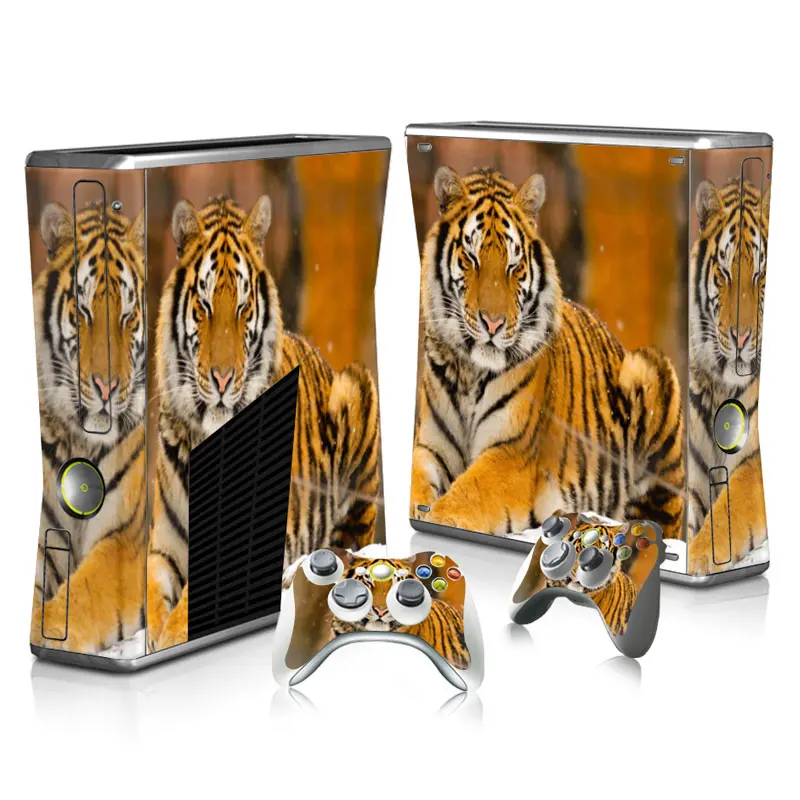 

New skin Sticker For XBox 360 Slim Console Protector Vinyl Skin Sticker Controllers