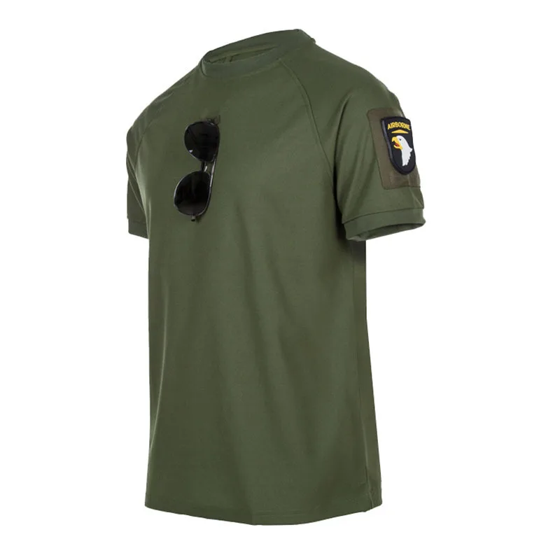 

Quick-drying T-shirt Men's Army Fan Outdoor Expansion Round Neck Large Size Summer Short Sleeve