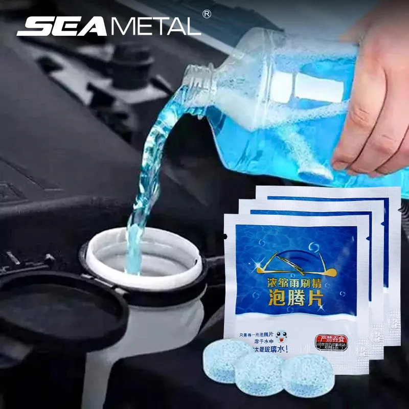 20/40pcs Car Solid Cleaner Effervescent Tablets Universal Car Windshield Glass Washer Dust Remover 1pc:4L Glass Water