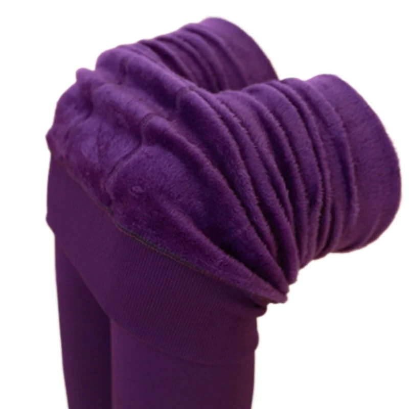 Autunno Inverno Leggings in pile Pantaloni Moda Donna Addensare Donna Agnello Cashmere Jogging Legging caldo Collant a vita alta Outwear