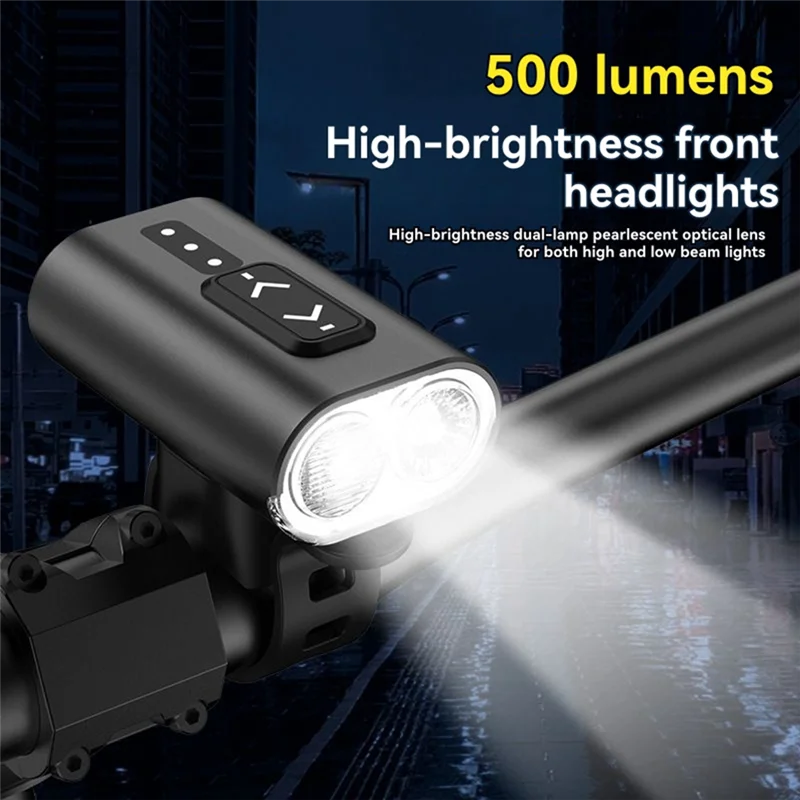 ABJM-دراجة ضوء مقاوم للماء الدراجة العلوي المقود USB LED مصباح يدوي الدراجات سكوتر الجبهة مصباح #3