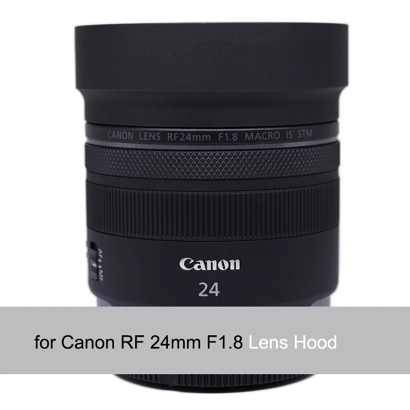 Metal Lens Hood for Canon RF 24mm F1.8 Lens With Cap ,Can be Install 82mm Filter, Reversible buckle