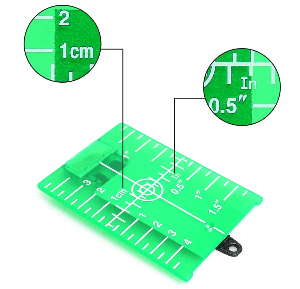 Huepar Green Target Plate Card With Stand For Green Beam Cross Line Laser Levels Laser Enhancement Can be Magnetic / Hanging On