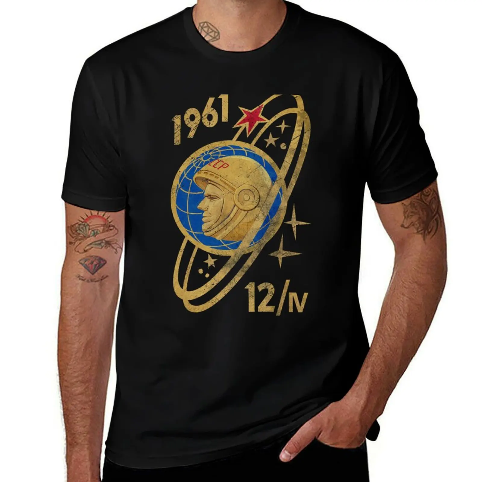 

1961 graphic 100 shirts shirt Yuri for T-Shirt t mens percent t man cotton Gagarin