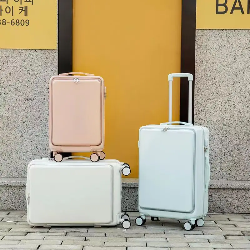 (81) Front-opening suitcase 20-inch trolley case business password case travel suitcase