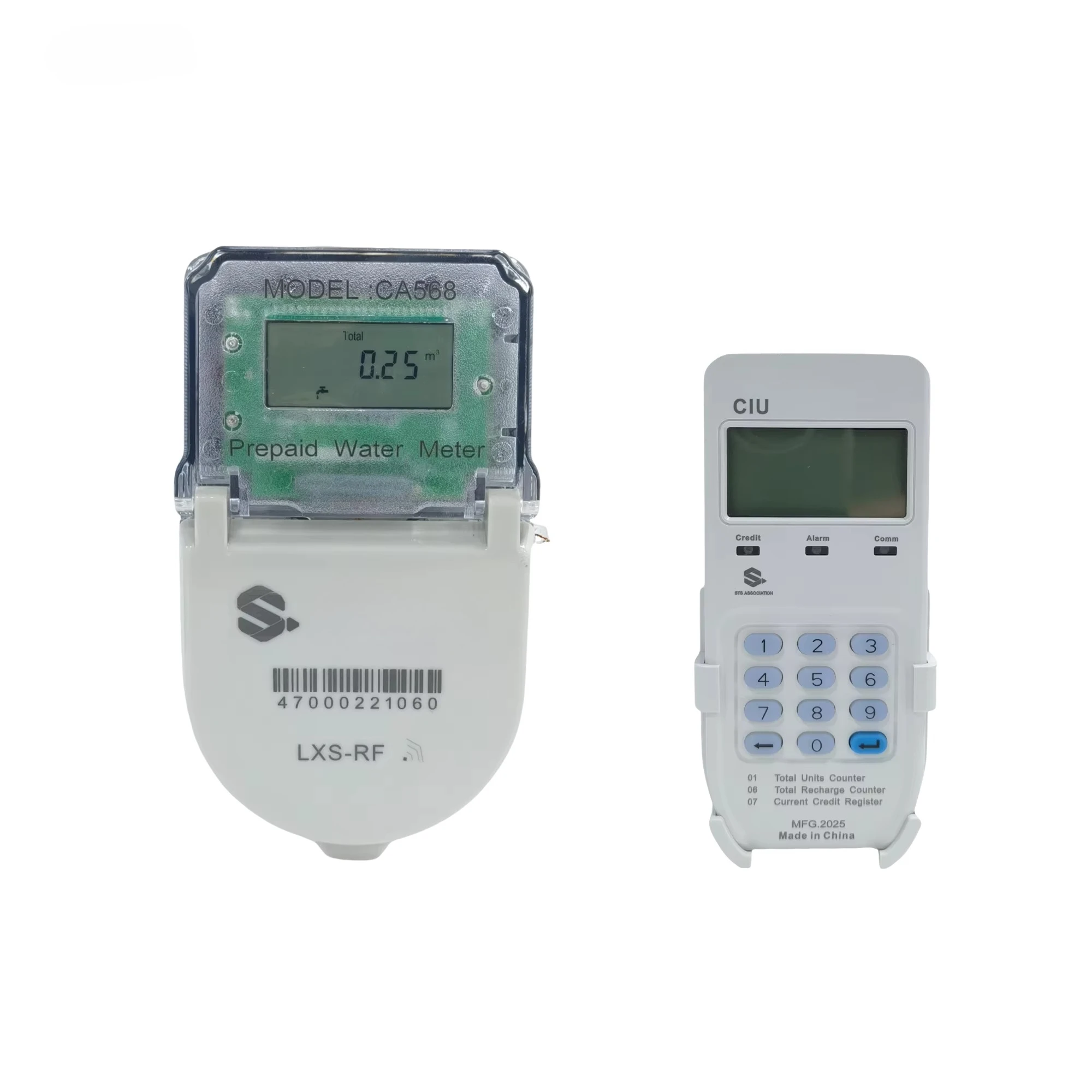 

R160 Class C High Accuracy STS Wireless Communication LoRaWAN /4G Dry Type MultiJet Prepaid Water Meter with Split Keypad