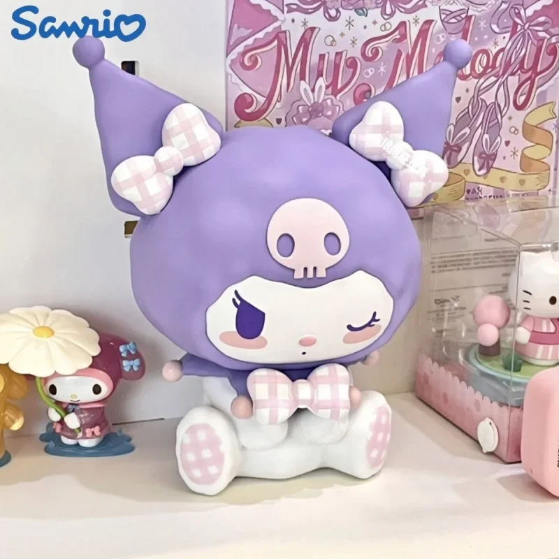 Sanrio Kuromi Savings Pot Hand Decoration Savings Hand Table Anime Figure Kawaii Decoration Collection Girl Birthday Toy Gift