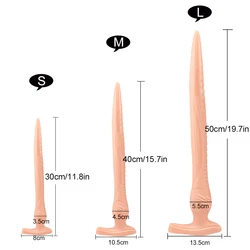 Godemichet Anal Long de 20 Pouces, Produits Sexuels Éducatifs, Dilatateur Anal Doux, Jouets Sexuels pour l'Éthiculation du Vagin et de l'Anus, Plug Anal Sain