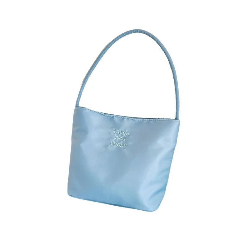 

New Large Capaci Embroidered Buet Handbag Women's Tote Bag Sli Korean Design Handheld Bag Faionable Ladies Purse