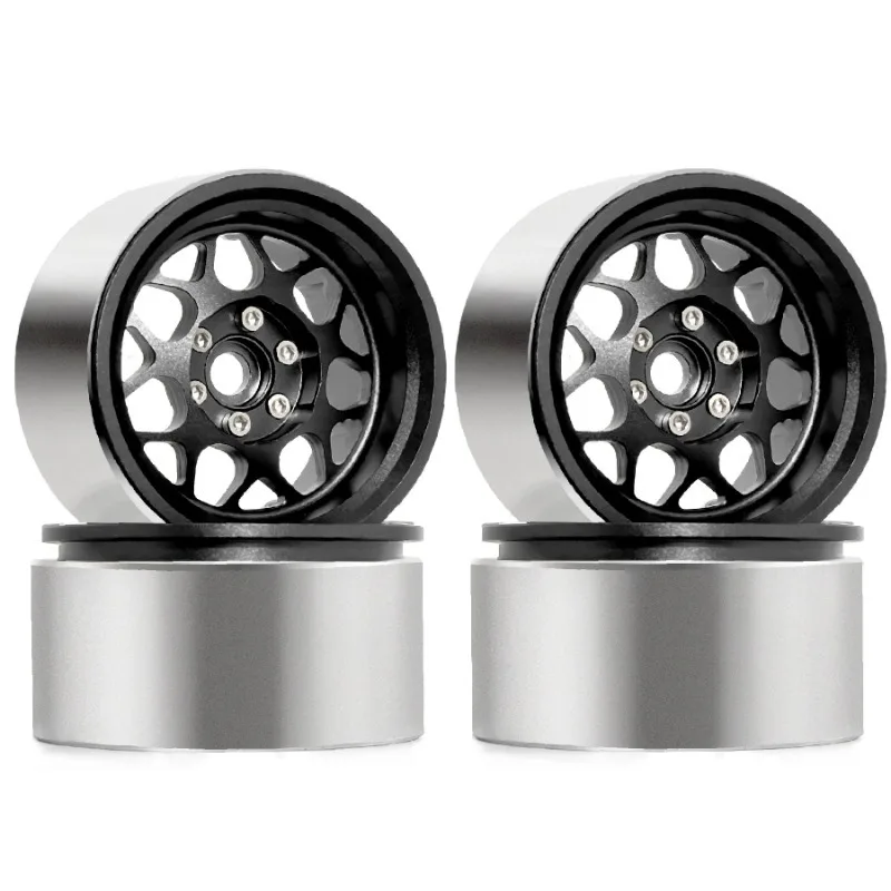 4 stuks Aluminium 2.2 inch RC Beadlock Wiel Velg Hex Passend voor TRX4 TRX6 SCX10 90046 RR10 Wraith 1/10 RC Crawler Auto