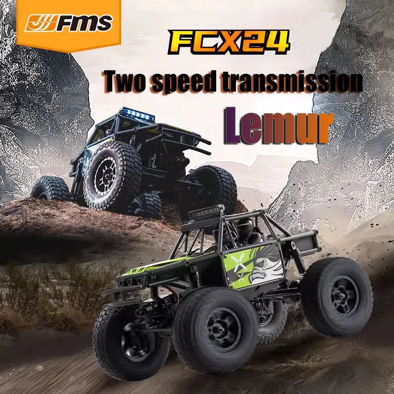 New Fms Fcx 1/24 Lemur Lemur Rc 2.4ghz 8km/h Remote Control Model Two-speed Four-wheel Drive Cross-country Climbing Desktop Toys